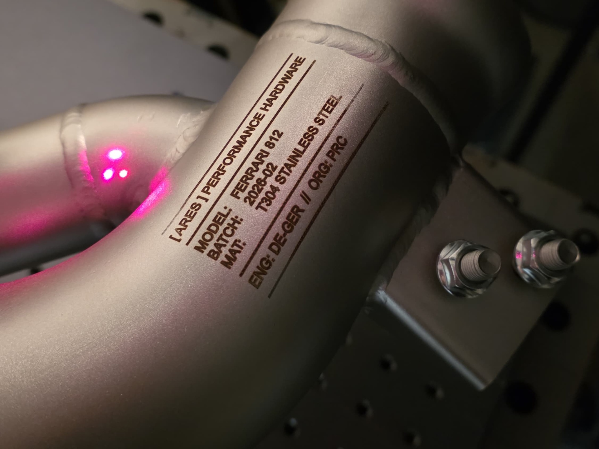 Macro view — ARES exhaust system